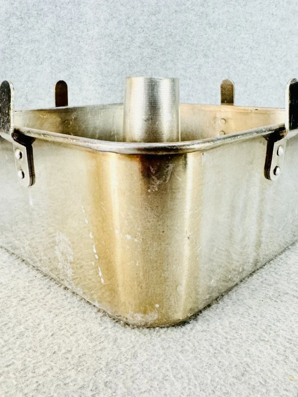 Worthmore Square Angel Food Cake Pan w Legs Aluminum Vintage 2 Piece 9x9x4